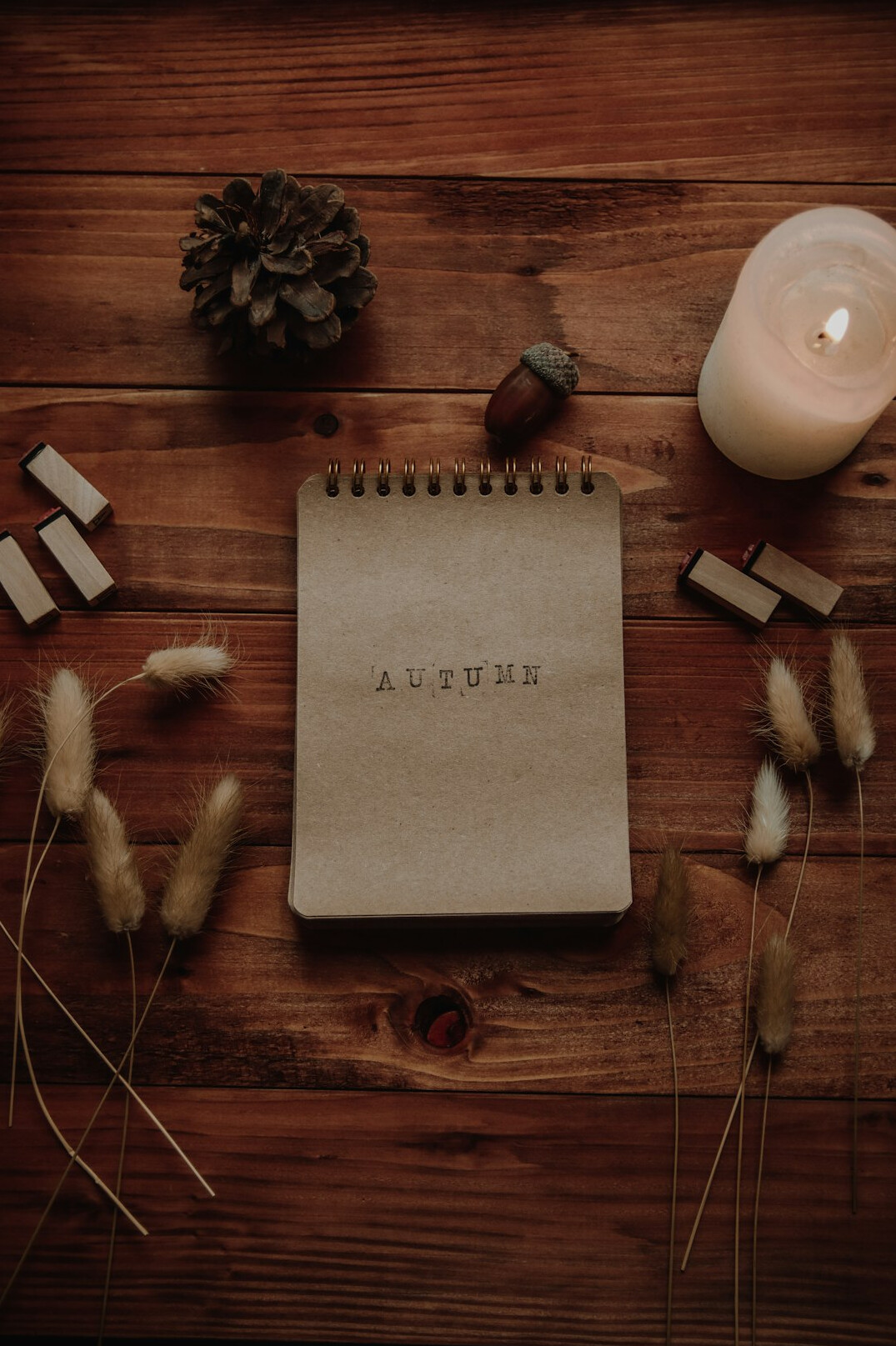mystery novel on desk with candle